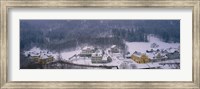 Framed Village Of Hohen-Schwangau in winter, Bavaria, Germany