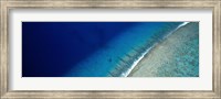 Framed Aerial View Of Beach, Teti'aroa Island, Polynesia