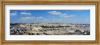 Framed Ariel View Of The Western Wall, Jerusalem, Israel