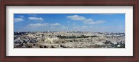 Framed Ariel View Of The Western Wall, Jerusalem, Israel