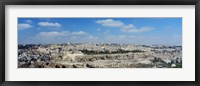 Framed Ariel View Of The Western Wall, Jerusalem, Israel