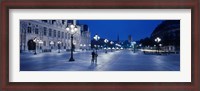 Framed Hotel de Ville & Notre Dame Cathedral Paris France