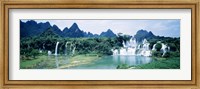 Framed Detian Waterfall, Guangxi Province, China