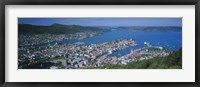 Framed High angle view of a city, Bergen, Hordaland, Norway