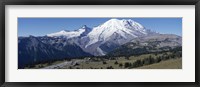 Framed Snowcapped mountain, Mt Rainier, Mt Rainier National Park, Pierce County, Washington State, USA