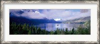 Framed St Mary Lake, Glacier National Park, Montana, USA