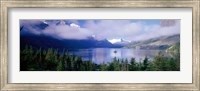 Framed St Mary Lake, Glacier National Park, Montana, USA