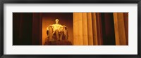 Framed Night, Lincoln Memorial, Washington DC, District Of Columbia, USA