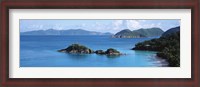 Framed US Virgin Islands, St. John, Trunk Bay, Tourists on vacations