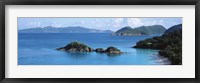 Framed US Virgin Islands, St. John, Trunk Bay, Tourists on vacations