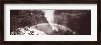 Framed Victoria Falls Zimbabwe Africa (black and white)