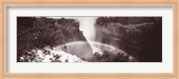 Framed Victoria Falls Zimbabwe Africa (black and white)