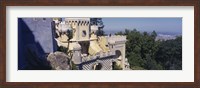 Framed High section view of a building, Pena Palace, Palacio Nacional De Sintra, Portugal