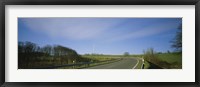 Framed Empty road passing through a landscape, Freisen, Germany