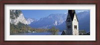 Framed Church at the lakeside, Hallstatt, Salzkammergut, Austria