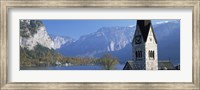 Framed Church at the lakeside, Hallstatt, Salzkammergut, Austria
