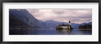 Framed Fort on an island in a lake, Schloss Ort, Traunsee, Gmunden, Upper Austria, Austria