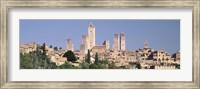 Framed Italy, Tuscany, Towers of San Gimignano, Medieval town