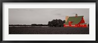 Framed Red Barn, Kankakee, Illinois, USA