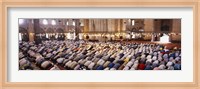 Framed Crowd praying in a mosque, Suleymanie Mosque, Istanbul, Turkey