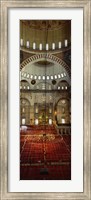 Framed Interiors of a mosque, Suleymanie Mosque, Istanbul, Turkey