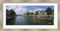 Framed Buildings along a canal, Haarlem, Netherlands