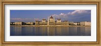 Framed Parliament building at the waterfront, Danube River, Budapest, Hungary