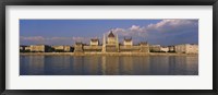 Framed Parliament building at the waterfront, Danube River, Budapest, Hungary