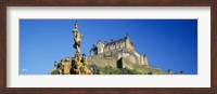 Framed Low angle view of a castle on a hill, Edinburgh Castle, Edinburgh, Scotland