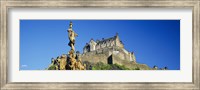 Framed Low angle view of a castle on a hill, Edinburgh Castle, Edinburgh, Scotland