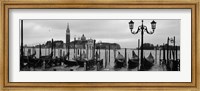 Framed Gondolas with a church in the background, Church Of San Giorgio Maggiore, San Giorgio Maggiore, Venice, Veneto, Italy