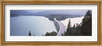 Framed Germany, Bavaria, Bridge over Sylvenstein Lake
