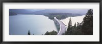 Framed Germany, Bavaria, Bridge over Sylvenstein Lake
