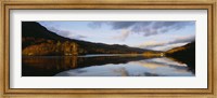 Framed Reflection of mountains and clouds on water, Glen Lednock, Perthshire, Scotland