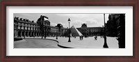 Framed Louvre Museum, Paris, France (black and white)