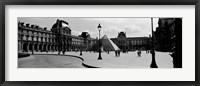 Framed Louvre Museum, Paris, France (black and white)