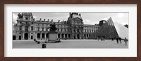 Framed Tourists in the courtyard of a museum, Musee Du Louvre, Paris, France
