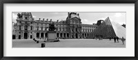 Framed Tourists in the courtyard of a museum, Musee Du Louvre, Paris, France