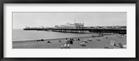 Framed Tourists on the beach, Brighton, England