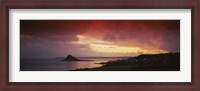 Framed Clouds over an island, St. Michael's Mount, Cornwall, England