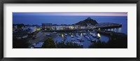 Framed High angle view of boats docked at the harbor, Devon, England