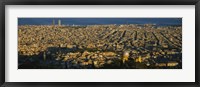 Framed Aerial View of Barcelona, Spain