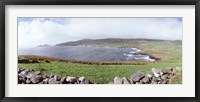 Framed UK, Ireland, Kerry County, Rocks on Greenfields