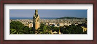 Framed High Angle View of Barcelona, Spain