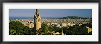 Framed High Angle View of Barcelona, Spain