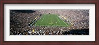 Framed Aerial view of a football stadium, Notre Dame Stadium, Notre Dame, Indiana, USA