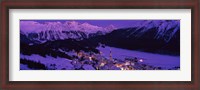 Framed High angle view of a village, St. Moritz, Switzerland