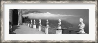 Framed Marble busts along a walkway, Ravello, Amalfi Coast, Salerno, Campania, Italy