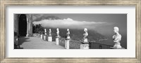 Framed Marble busts along a walkway, Ravello, Amalfi Coast, Salerno, Campania, Italy