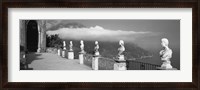 Framed Marble busts along a walkway, Ravello, Amalfi Coast, Salerno, Campania, Italy